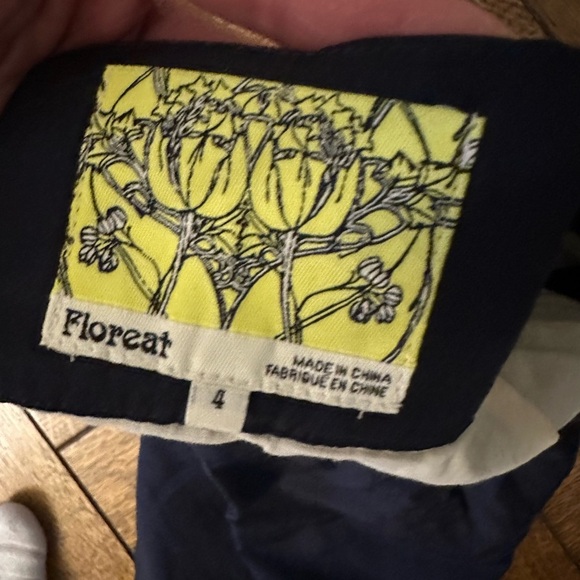 Floreat skirt navy blue and ivory size 4 - Picture 2 of 6